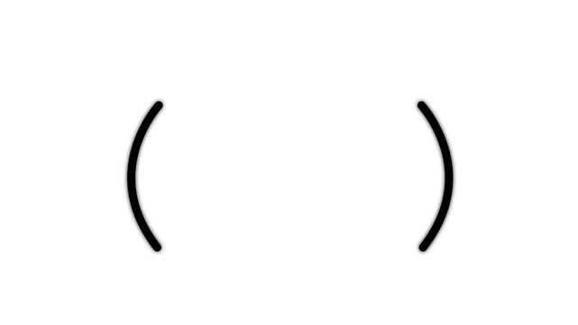 Hand Drawn Parentheses Animation