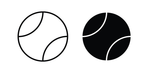 Fototapeta premium Tennis ball icon black and white
