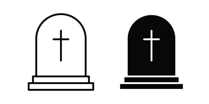 Tombstone icon black and white