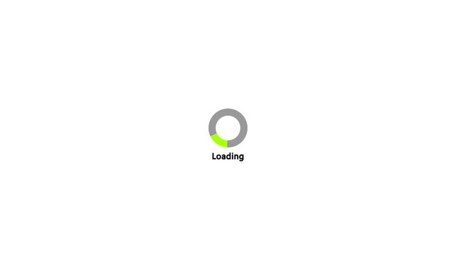 Animated of circle loading icon .Wheel loading concept icon. animated circle loading gif video icon.glowing dots spinning animation Loading wheel animation - Animated spinning load icon. 4k video