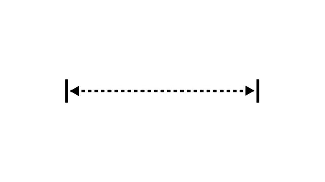 White vertical line measuring height animation, alpha channel