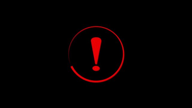 Exclamation Mark - Alert - Simple Exclamation Mark Symbol. 4kanimation.