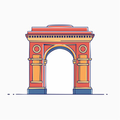 Fototapeta premium Stylized Illustration of an Archway