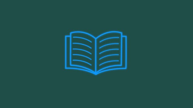 Futuristic  Book Symbol for E-Learning Knowledge Sharing and Digital Education Concept.