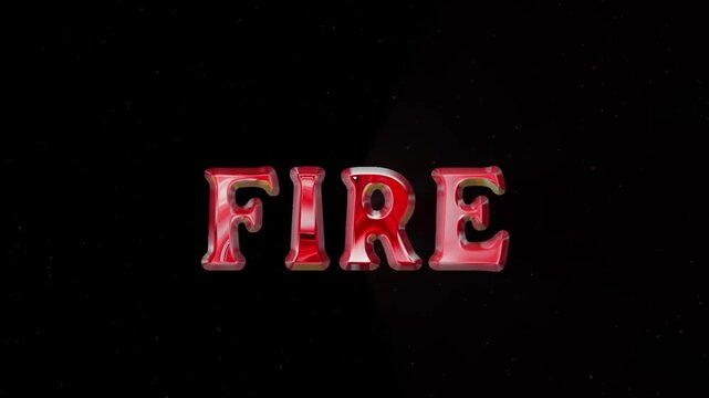 fire text animation. 3d render red chrome text animation. Perfect for background visuals, motion graphics, branding, greetings, business, services, wallpapers, and digital design projects.