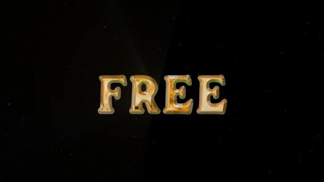 free text animation. 3d render gold chrome text animation. Perfect for background visuals, motion graphics, branding, greetings, business, services, wallpapers, and digital design projects.