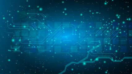Obraz premium Abstract technology circuit board. Communication concept.