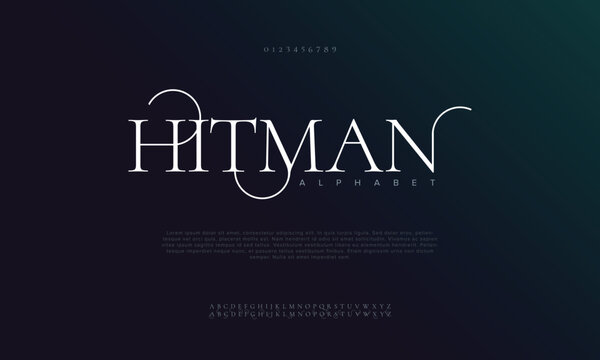 Hitman, Classic and modern styles. Features elegant uppercase, lowercase, ligatures, and alternates.