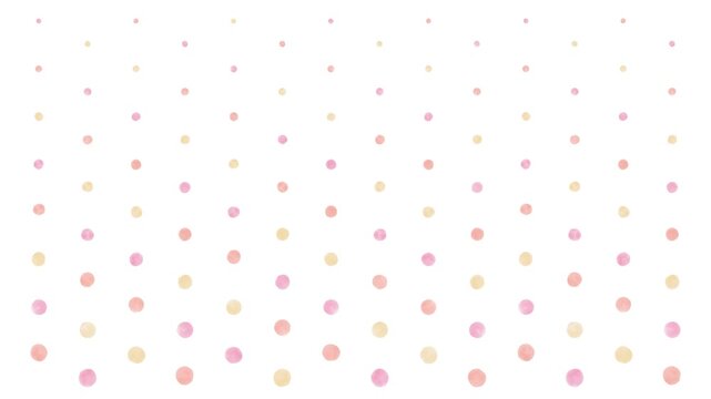 Soft Pastel Watercolor Polka Dot Background Video with Slow Vertical Motion
