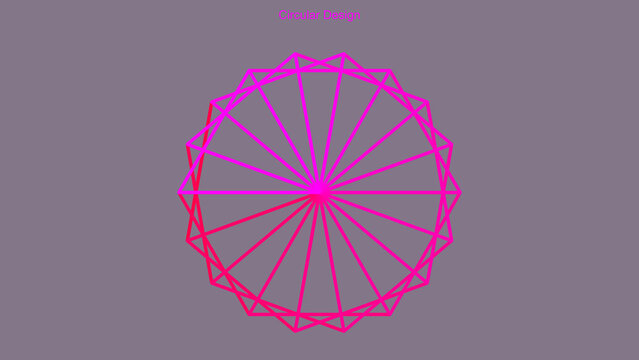 A circle with spokes and triangular shaped designs.
