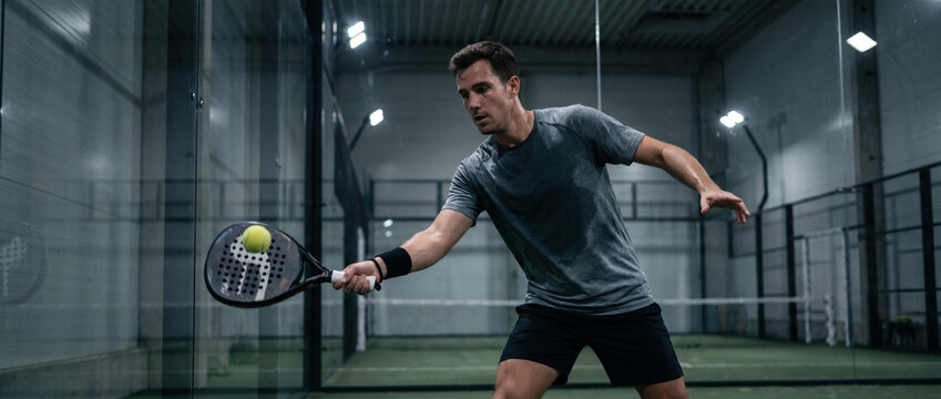 Padel racquet ball player court sportts