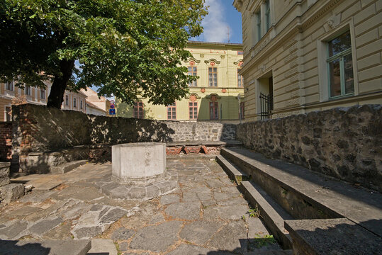  Ruinsof old turkish baths in the city of Pecs, Hungary 