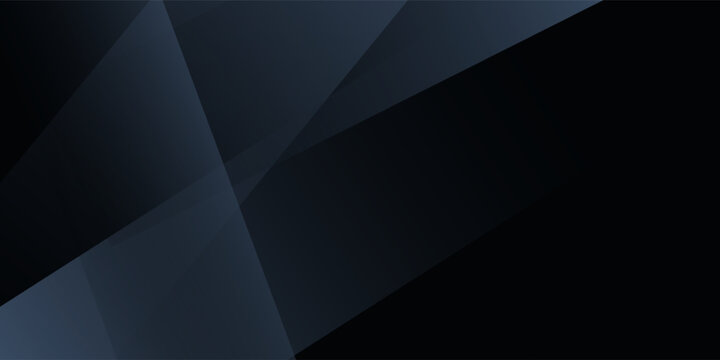 Modern black dark blue white abstract background. Minimal. Color gradient. Web banner. Geometric shape. 3d effect. Lines stripes triangles. Design. Futuristic. Metal metallic effect. Luxury. Premium.