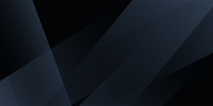 Modern black dark blue white abstract background. Minimal. Color gradient. Web banner. Geometric shape. 3d effect. Lines stripes triangles. Design. Futuristic. Metal metallic effect. Luxury. Premium.