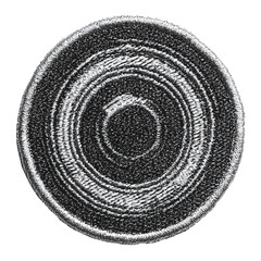 Naklejka premium Close-up textured circular pattern with concentric rings and rough edges