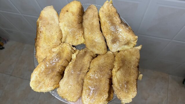 Traditional Spanish Torrijas Dessert Close-Up