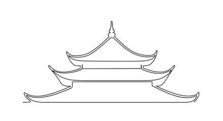 Traditional Chinese Pagoda Roof Design. © Nurul