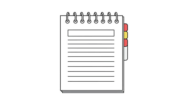 Spiral Bound Notebook With Lines.