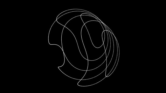 White lines swirl around a sphere