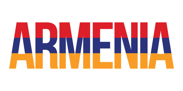 Armenia, The Word Armenia, Armenia Flag, Armenian Flag, Independence Day, National symbol of Armenia, bold letters, red,  blue, yellow, 21 September 1991, Lettering,