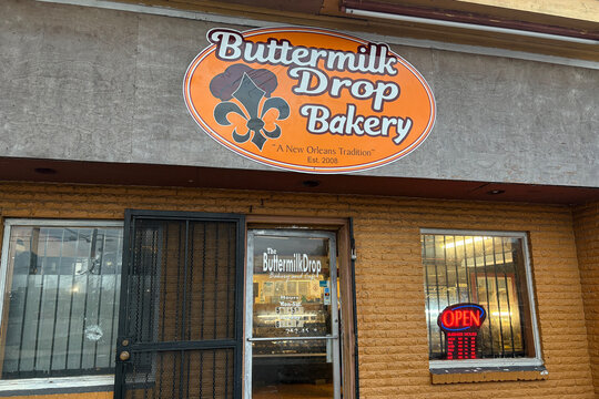 The exterior of the Buttermilk Drop Bakery in New Orleans, Louisiana on February 18, 2026.