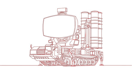 Detailed drawing of a bulldozer machine. © Zeyi