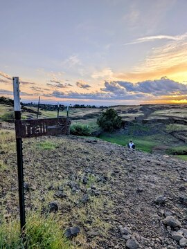 sunset in the mountains