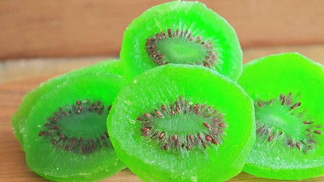 Dried kiwi, dried fruit ,Slices of dried kiwi fruit