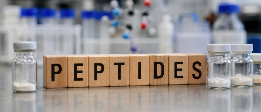 Peptides block with vials