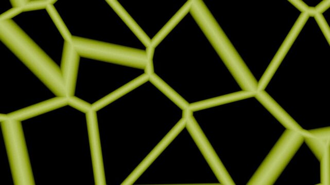 Neon Lime Creative Voronoi Cell Pattern Animation 4K Seamless Loop