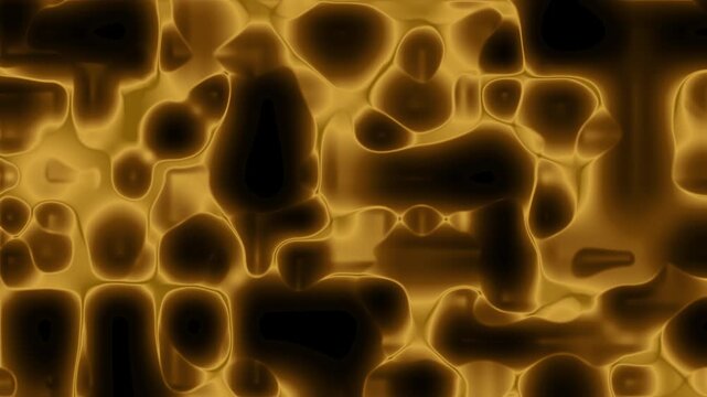 Abstract glowing orange and black cell pattern is perfect for medical, technology, and scientific design projects needing a modern texture.