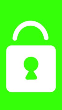 lock icon on green button
