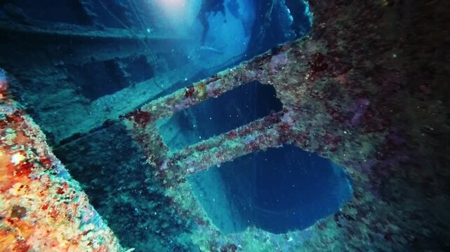  Interior of the Wrecked SMS Cormoran II in Apra Harbor, Guam
