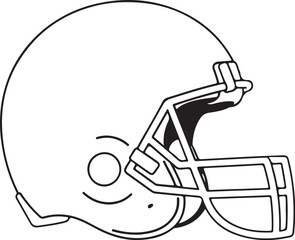Obraz premium American Football Helmet Illustration for Sports Design