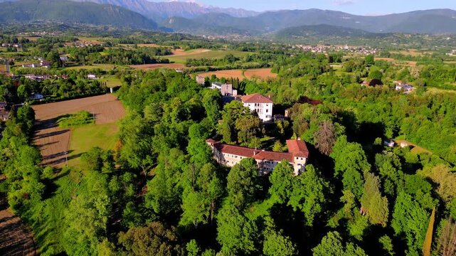 Tricesimo Castle. An ancient medieval and Renaissance manor with a 20th-century Marian shrine dedicated to the Missionary Madonna.