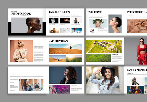 Photo Book Layout Design Template