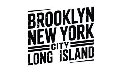 Obraz premium Vintage Brooklyn New York City Long Island Typography Vector for Athletic Apparel and T-Shirt Design