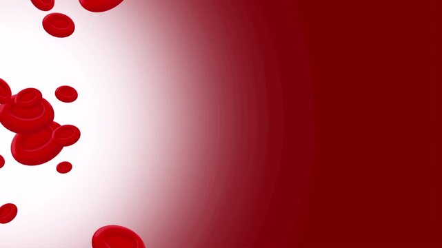 Special medicinal fund of red blood cells. Red blood cells cartoon animation. Hand draw animation.