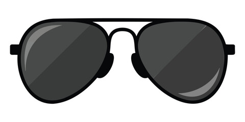 Black aviator sunglasses with dark lenses © Noyon