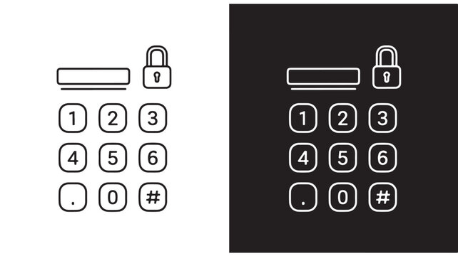 Numerical Keypad With Lock For Security And Authentication Concepts