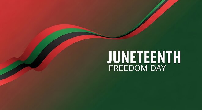 Celebrating juneteenth with bold red, black, and green design