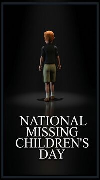 National Missing Children's Day awareness poster