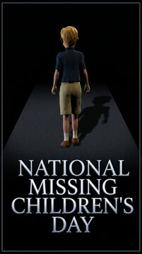 National Missing Children's Day awareness poster