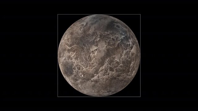 Realistic Rotating Ceres Loop, Planet Animation in Space HD Transparent no effect and bacground