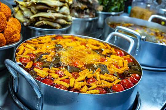 Traditional crab noodle soup sold in Da Lat, Vietnam