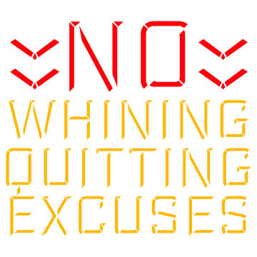 No Whining No Quitting No Excuses &ndash; the ultimate no-nonsense mantra for every dedicated athlete and gym obsessive who shows up and puts in the work no matter what. A perfect gift for hard trainers.