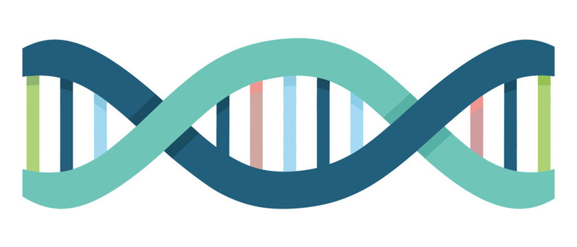 Dna double helix illustration a vibrant representation of genetic structure
