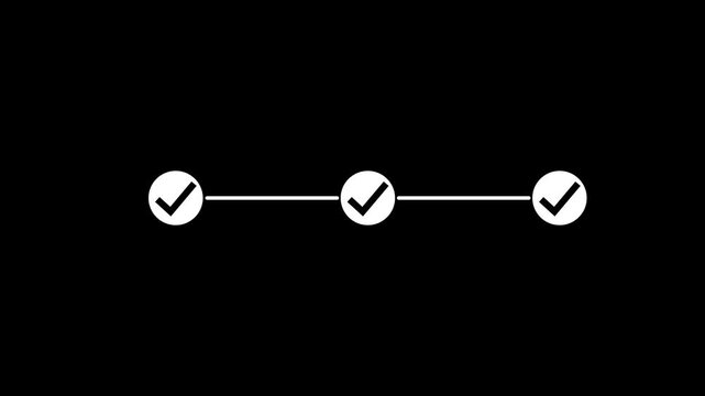 Timeline Infographic Showing Step-by-Step Process with Looping Progress Checkpoints and Clean Minimalist Design for Presentations. Looping progress checkpoints.