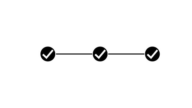 Timeline Infographic Showing Step-by-Step Process with Looping Progress Checkpoints and Clean Minimalist Design for Presentations. Looping progress checkpoints.
