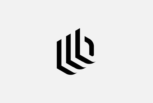 Triple D Letter Logo, minimalist Triple design logo inspiration, vector illustration